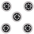thumbnail image 1 of 5X Roulettes de Chariot en Mousse à Noyau en Plastique Noir Blanc, 1 of 8