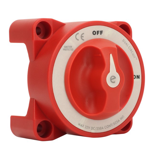 Battery ON Off Disconnect Switch 350A Heavy Duty 4 Terminal Marine Battery Cut Off Switch For RV Automotive Battery 32V