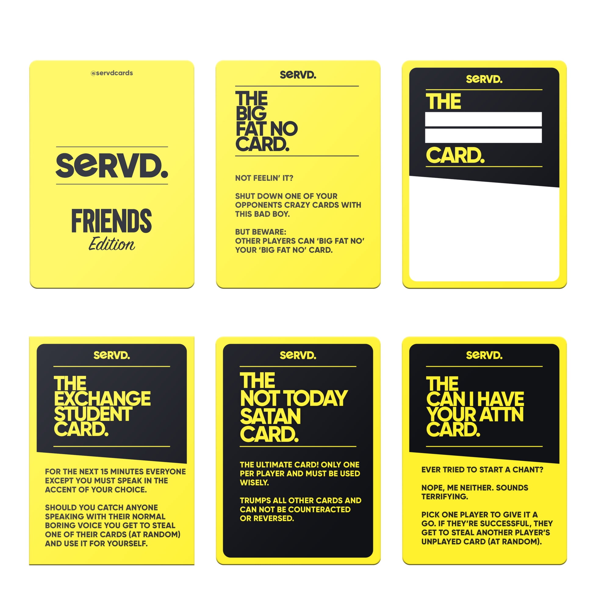 SERVD Friends Edition Party Game, Hilarious Real-Life Card Game for Adults, Ages 17 and up