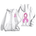 thumbnail image 7 of FYDUU Breast Cancer Awareness Gifts Zip Up Hoodie Women Long Sleeve Sweatshirt Jacket with Pockets Full Zip Up Hoodies for Women, 7 of 7