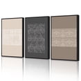 thumbnail image 4 of Drsoum 16x24in3pcs Black Framed Boho Vintage Canvas Print Wall Art Geometric Pattern Abstract Shapes Modern Art, 4 of 9