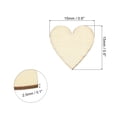 thumbnail image 2 of Corazones de madera de 15 mm, paquete de 100 recortes de madera en blanco, 2 of 5