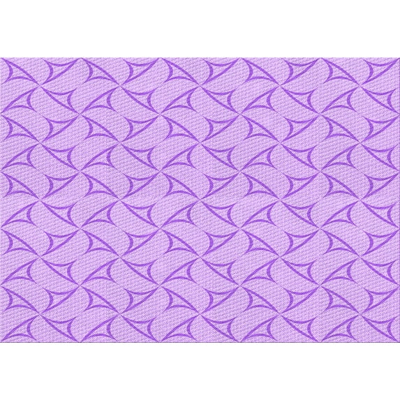 Ahgly Company Indoor Rectangle Patterned Heliotrope Purple Area Rugs, 5' x 8'