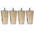 thumbnail image 1 of 4 Piezas Patas de Muebles de 200 mm de Hechas de Maciza Accesorios de Reemplazo para Sofá Natural 10cm H BLESIY Patas de madera para sofá, 1 of 6