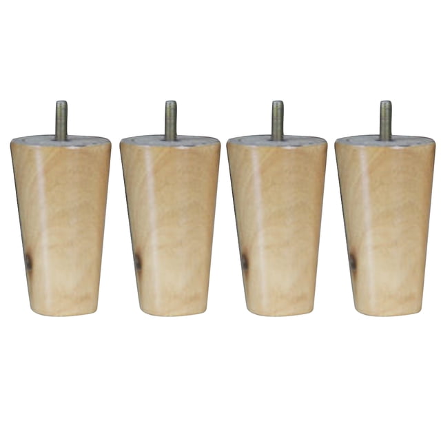 4 Piezas Patas de Muebles de 200 mm de Hechas de Maciza Accesorios de Reemplazo para Sofá Natural 10cm H BLESIY Patas de madera para sofá