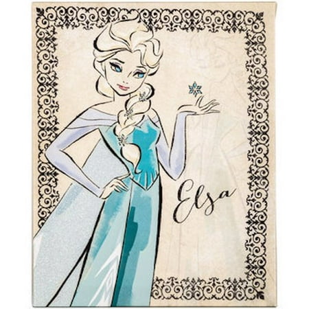 Frozen Elsa Vintage Fashionista Canvas Wall Art Sign Home Media Room Theater Room Decoration