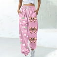 thumbnail image 2 of QATAINLAV Women's Sweatpants St. Patrick's Day Print Joggers Pant with Pockets Casual Baggy Cinch Bottom Trousers, Pink, XL, 2 of 6
