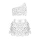 thumbnail image 1 of Conjunto de dos piezas de falda y top informal de verano para niña, de poliéster, con colores sólidos, 1 of 6