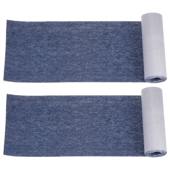 Uxcell 2Pcs Denim Patches for Jeans Repair 4" by 59" Iron-on Patches for Clothing Repair Decoration Dark Blue