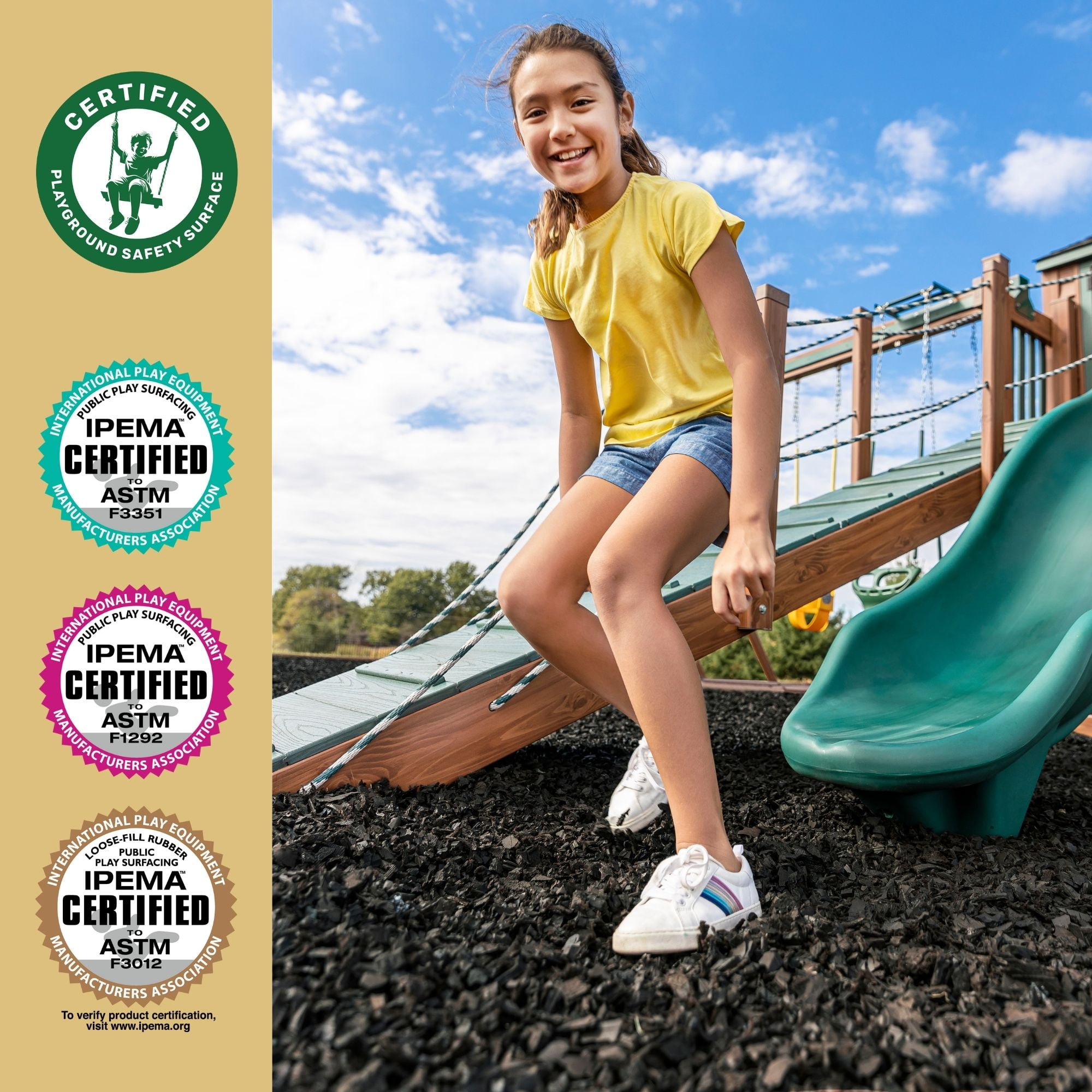 GroundSmart Black Rubber Mulch, 1.5 Cu Ft