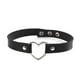 thumbnail image 1 of Mujer Gargantilla Collar Corazón Cuero Gótico Punk Hip Hop, 1 of 5