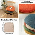 thumbnail image 6 of BH-JJSMGS Linen Chair Cushions, Kitchen Chair Cushion with Ties and Silicone Bottom, Non-Slip Chair Pads for Dining Chairs, Thick Comfortable Seat Cushions, 6 of 7