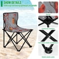 thumbnail image 4 of 600D Oxford Camping Chair Portable Foldable Chair Supports 220 lbs for Picnic, Fishing, Backpacking Red Berries and Robin Birds, 4 of 8