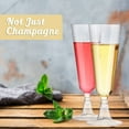thumbnail image 4 of 150 Pcs Gold Plastic Champagne Flutes - Clear Disposable Crystal Wine Glasses for Wedding Toasting, Party Cocktail Cups, 4 of 13