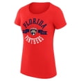 thumbnail image 2 of Women's G-III 4Her by Carl Banks Red Florida Panthers Super-Slim Fit Lightweight City Graphic Sport Crewneck T-Shirt, 2 of 3
