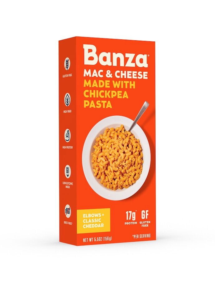 Banza Gluten-Free Elbow Chickpea Mac & Cheddar Cheese Pasta, 5.5 Oz