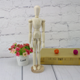 thumbnail image 3 of 2X Wooden Drawing Draft 14 Various Poses Produced Drawing Material Movable Model Doll 14 cm, 3 of 7