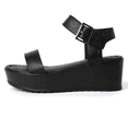 thumbnail image 2 of J. Adams Surf Platform Sandals for Women - Ankle Strap Open Toe Heels -Stylish Vegan Leather Sandals, 2 of 7