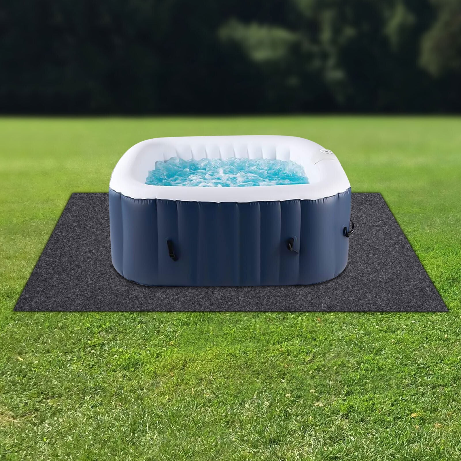 74x72 inch Extra Large Hot Tub Pad Inflatable Hot Tub Mat Outdoor Indoor Ground
