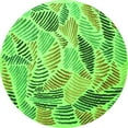 thumbnail image 1 of Ahgly Company Indoor Round Abstract Green Contemporary Area Rugs, 3' Round, 1 of 1