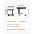thumbnail image 5 of KFFKFF Nesting Coffee Table Set of 2, 23.6 in Round Tables, Ideal for Compact Spaces, End Side Tables or Night Stand with Metal Frame, Suitable for Living Room, Bedroom, Office, 5 of 9