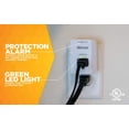 thumbnail image 4 of Protector de Sobretensión Woods Blanco Toma de Corriente LED 3 Puntas 1080J, 4 of 6