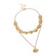 thumbnail image 5 of Boho gargantilla collar mujer joyería linda concha encanto colgante cadena dorado Hugo Collar con colgante de joyas, 5 of 10