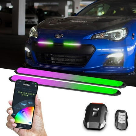 XKGlow 9" XKmax RGB LED Grill Light Bar with DRL & App Control - MX-DRL-9-KIT