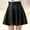 Black, variant on Girl's Faux Leather Pleated Mini Skirt High Waist Flared Skater Skirts Detail Fashion Streetwear Style for 3-12 Years