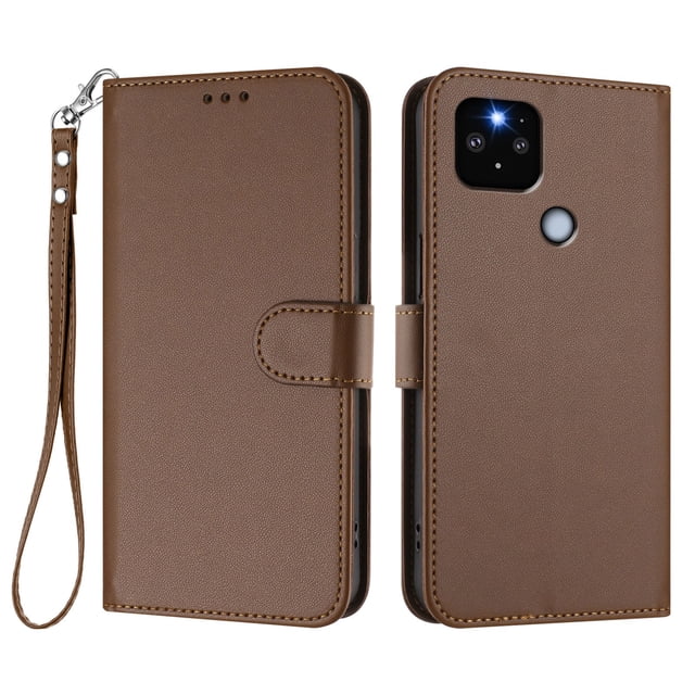 GANGXUN Wallet Case for Google Pixel 4A – Magnetic Closure, RFID Blocking, Wrist Strap, Wireless Charging Compatible