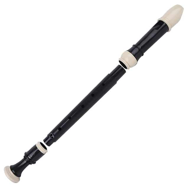 Flauta dulce Clarinete de 8 agujeros Tecla F de resina ABS para estudiantes principiantes Música con kit de limpieza gratuito Grabadora británica con llave Alto F (B)