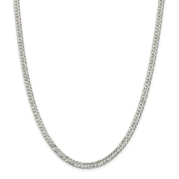 Solid 925 Sterling Silver 5.5mm Rambo Chain Necklace - with Secure Lobster Lock Clasp 18"