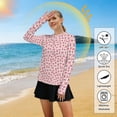 thumbnail image 5 of FORMRS Womens Long Sleeve Shirts UPF 50+ Sun Protection Quick Dry Fishing Hiking Tops, Size S-2XL, Strawberry Plaid Pattern, 5 of 8