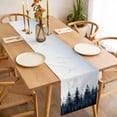 thumbnail image 3 of Forest Table Runner - 48 Inch Long, Kitchen Dining Table Runner Dresser Scarves, Dark Blue Fall Bird Vintage Farmhouse Tree Farmhouse Decor for Coffee Tables Wedding Party Banquet, 3 of 8