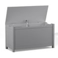 thumbnail image 2 of Yoneston Kids Wooden Toy Box Flip-top Storage Chest Bench with Safety Hinged Lid, Gray, 2 of 12
