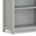 thumbnail image 3 of Simpli Home Amherst 30 inch Wide Solid Wood Transitional 5 Shelf Bookcase in Fog Grey, 3 of 9