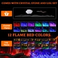 thumbnail image 5 of Kincubow 42" Electric Fireplace Wall Mounted Fireplace Heater with Remote Control Timer Touch Control 12 Flame Colors 750/1500W, 5 of 7