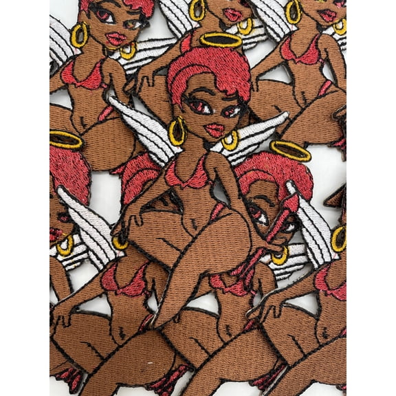 Prideful Patchez, Cupid Iron on Patch, Cupid Patch, Sew On Patch, Metallic Threads, Embroidered Patch, Crafting, Crafts