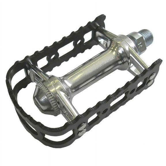 MKS BM-7 Cage Pedals 9/16" Chromoly Axle Lightweight Aluminum Body Black/Silver