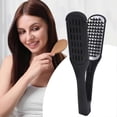 thumbnail image 2 of Cepillo alisador de cabello con cerdas cerámicas de doble cara, secado rápido y mango antideslizante para mujer., 2 of 5