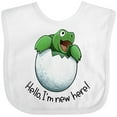 thumbnail image 3 of Inktastic Hello, I'm New Here Cute Baby Turtle Boys or Girls Baby Bib, 3 of 4