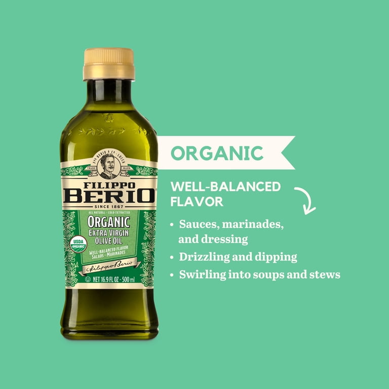 Filippo Berio Organic Extra Virgin Olive Oil 16.9 oz, USDA Organic