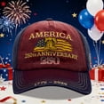 thumbnail image 3 of 250th Anniversary USA Hat United States 250 Year American Anniversary Hat Eagle Patriotic Embroidery Baseball Cap, 3 of 4