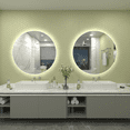 thumbnail image 4 of 20 Inch Backlit Round LED Wall Mirror, Frameless LED Anti-Fog Bathroom Vanity Mirror, Dimmable 3 Colors, Memory Function, 4 of 11