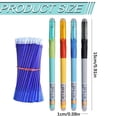 thumbnail image 3 of 4 Pack Erasable Gel Pens, 0.5mm Fine Point Black Ink Pens with 20 Refills, Smooth Quick Dry Writing Pens with Eraser Tip, No Residue Refillable Stationery for Home Office Daily Note Taking Planner, 3 of 5