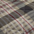 thumbnail image 4 of Dearfoams 3-Piece Brown Plaid Quilt Set for Teens Adults Seniors, King, 4 of 5