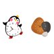 thumbnail image 1 of Precioso Reloj De Pared De Madera Moderno Con Diseño De Pingüino De Dibujos Animados, Adorno Decorativo Multifuncional Para Dormitorio, Baño, Restaurante, Hogar, Festival, Regalo, 1 of 8