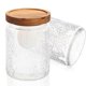 thumbnail image 1 of Clear Glass Food Jars 2Pcs With Wooden Lid Suitable For Home Kitchen And Desk Use Offering Multipurpose Functions, 1 of 2