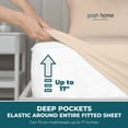 thumbnail image 5 of Posh Home Jersey Knit Sheet Set 4-Piece Breathable & Soft Sheets - Includes Flat Sheet, Fitted Sheet, & 2 Pillowcases - Queen Sheets, Ivory, 5 of 9
