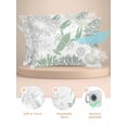thumbnail image 2 of Sage Green Coastal Pillow Cases Standard Size Set of 2, Smooth Satin Pillowcase for Hair and Skin, Summer Lobster Coral Nautical Decorative Cooling Bed Pillow Covers with Zipper, 20x26 Inches, 2 of 5
